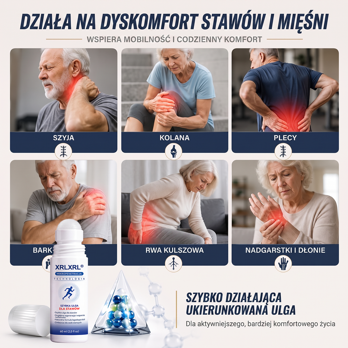 XRLXRL®🦴 ORTOPEDYCZNA TECHNOLOGIA REGENERACJI NOWEJ GENERACJI Roll-on do regeneracji kości i stawów z mikroigłami 0,05 mm